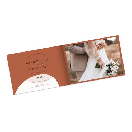 Cartes de mariage avec vernis sélectif 3D, format portrait, DL 4