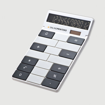 Calculatrice Design Original A 12 Chiffres Burbank 10 5 X 17 3 X 1 Cm Chez Onlineprinters